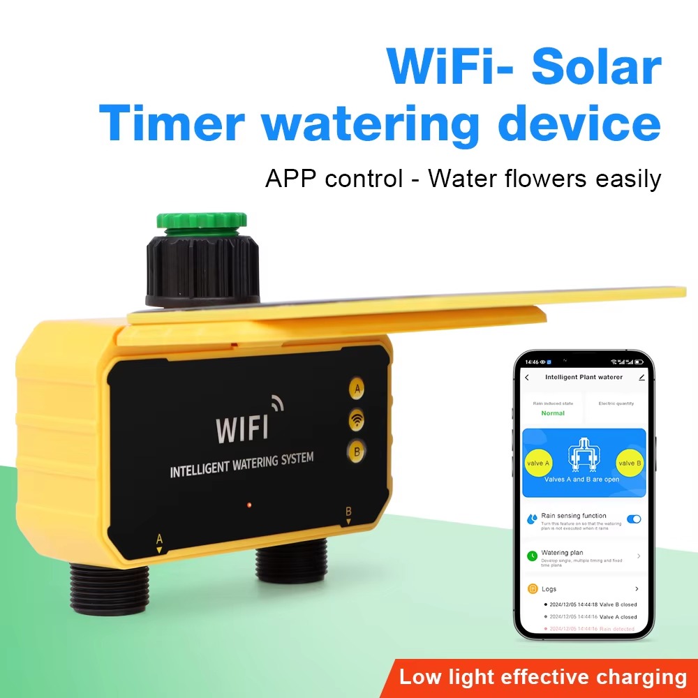 Smart Garden Tap - 1/2 Outlets WIFI Solar Irrigation Timing