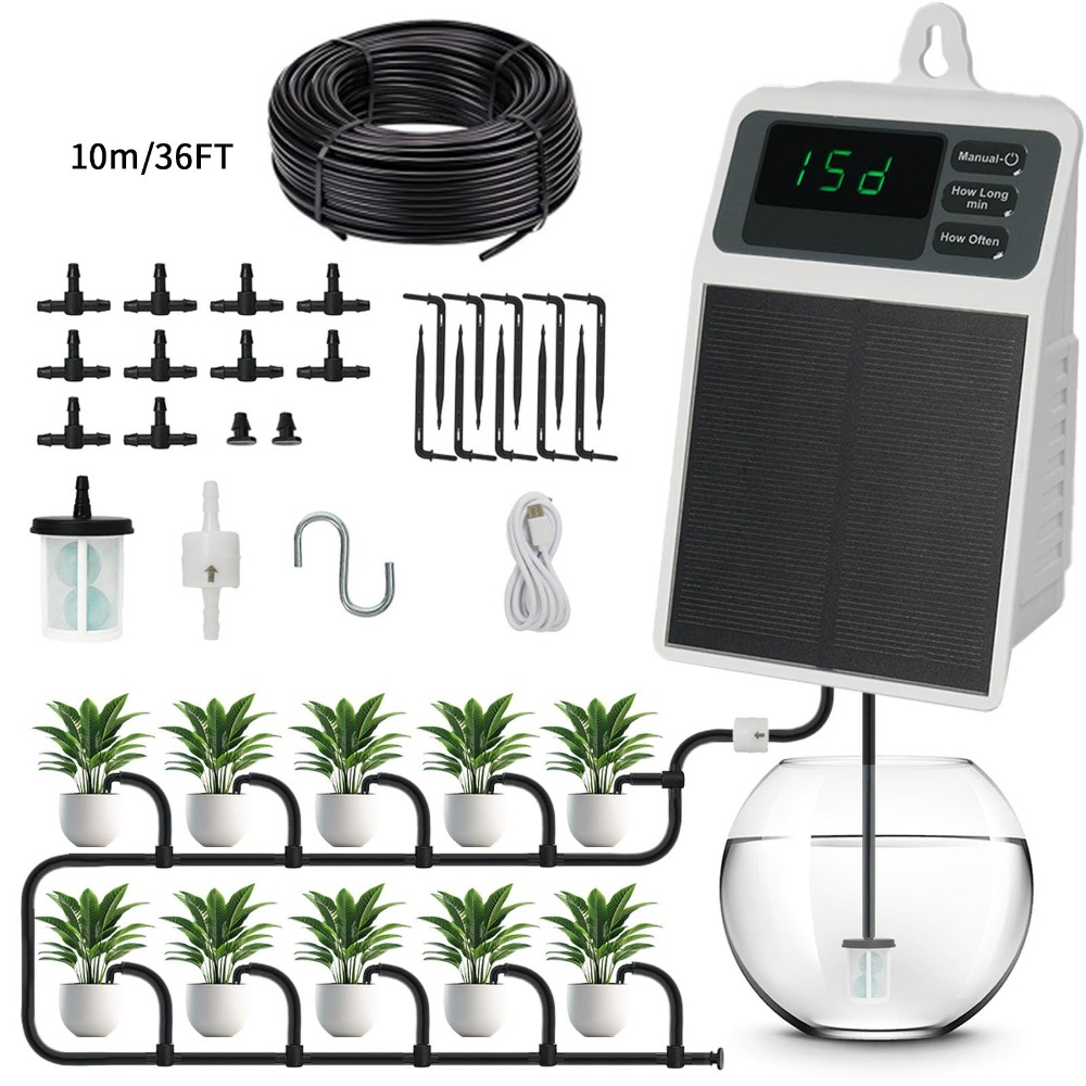 Smart Urban Garden - Upgraded Solar Drip Irrigation System Automatic