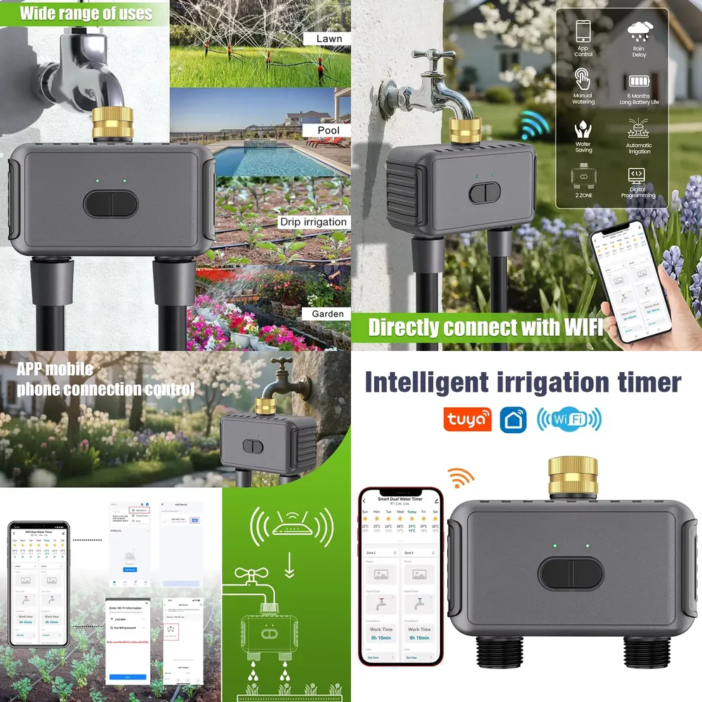 Smart Garden Watering System - WAP01 WiFi APP Control Dual Hose