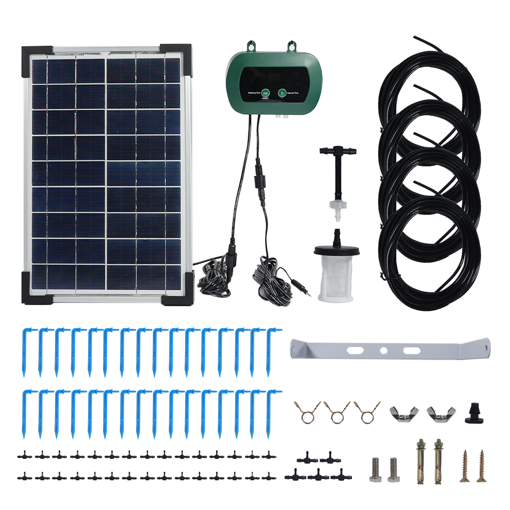 Smart Garden Watering System - Solar Hydroponics Equipment Micro Drip Pumps