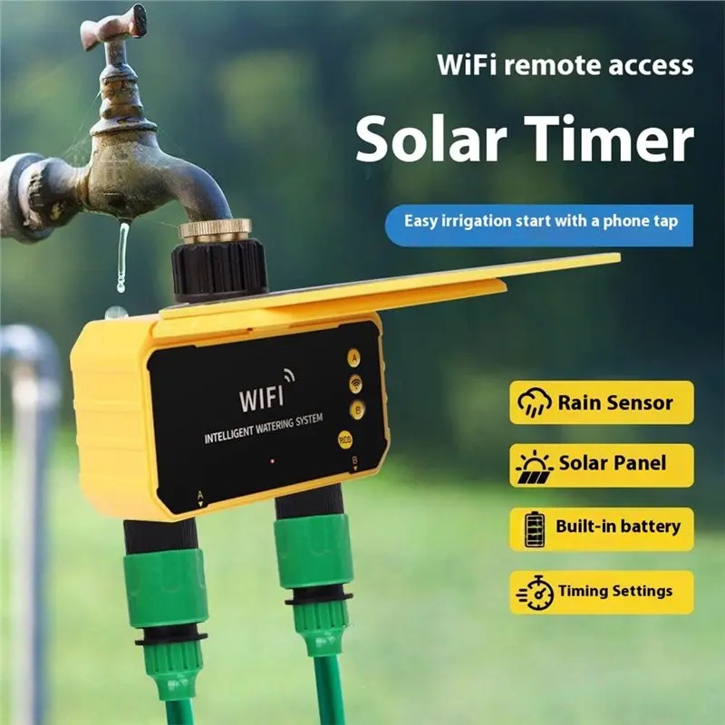1/2 Outlets WIFI Solar Irrigat - Smart Garden Tap 评论和价格