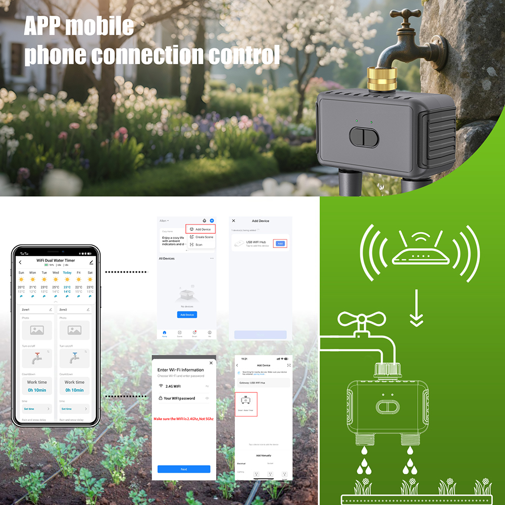 Tuya WiFi Water Timer Smart 2  - Smart Garden Iot 评论和价格