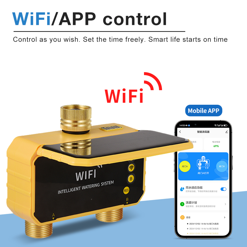 WiFi Solar Water Timer 1/2/4 O - Smart Garden Tap 评论和价格