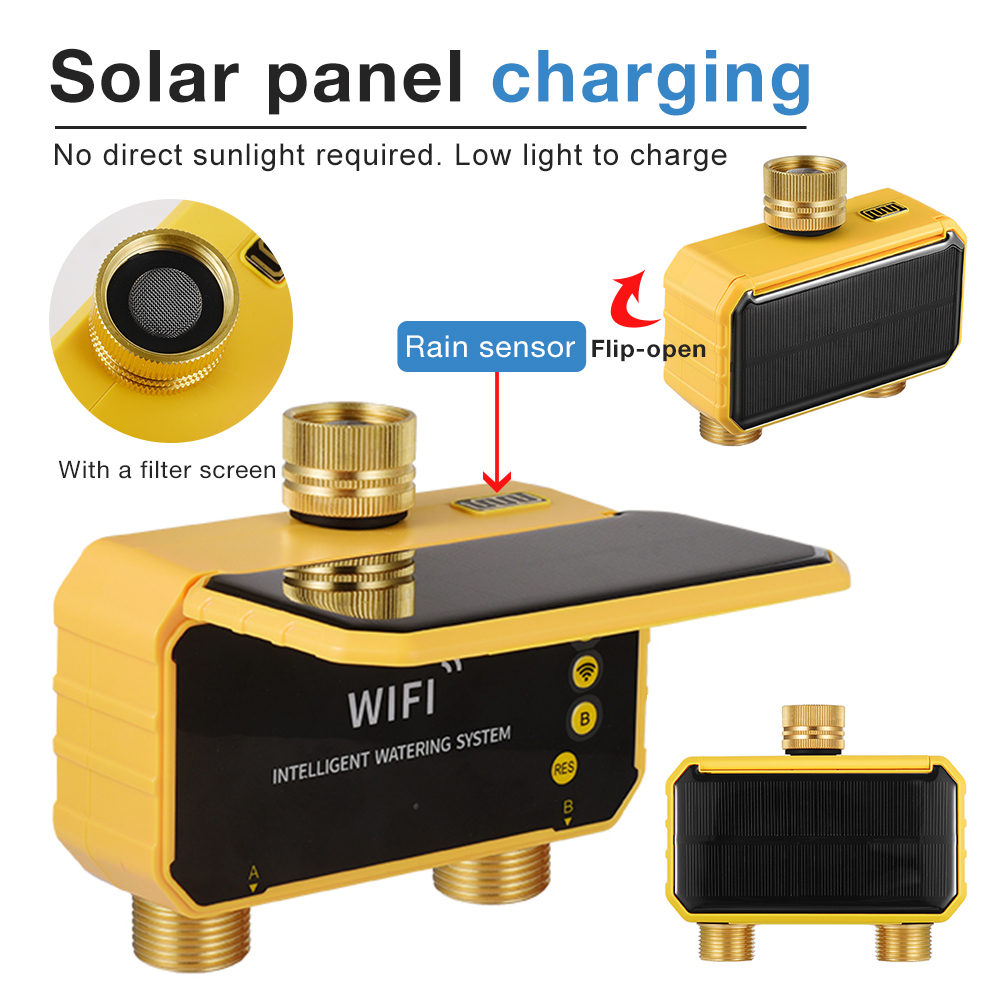 WiFi Solar Water Timer 1/2/4 O - Smart Garden Tap 评论和价格