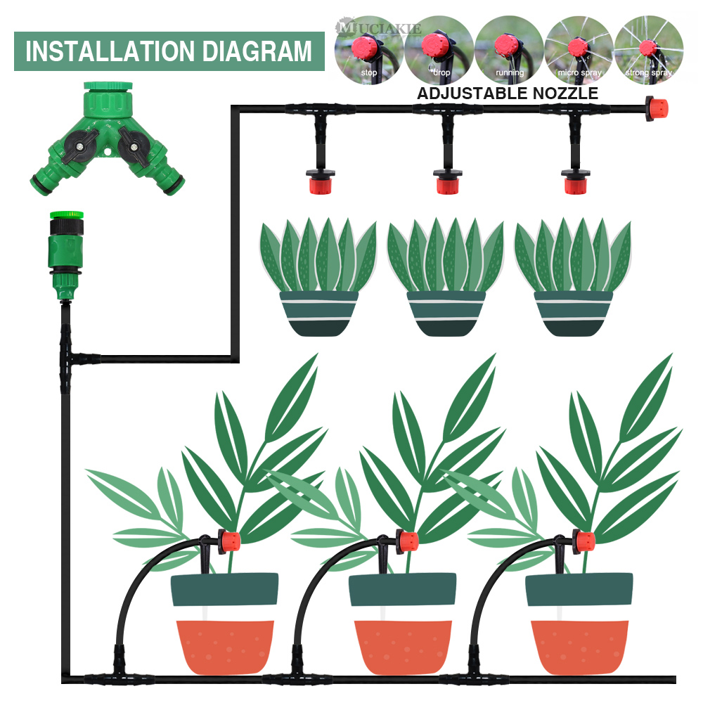50-5M 1/4'' Hose Adjustable Dr - Smart Urban Garden 评论和价格