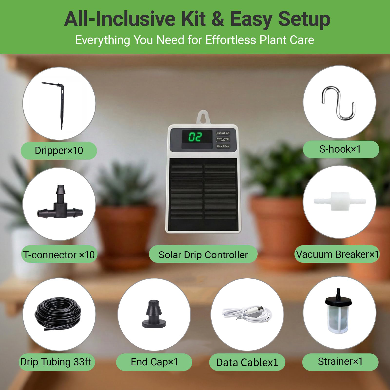 Upgraded Solar Drip Irrigation - Smart Urban Garden 评论和价格