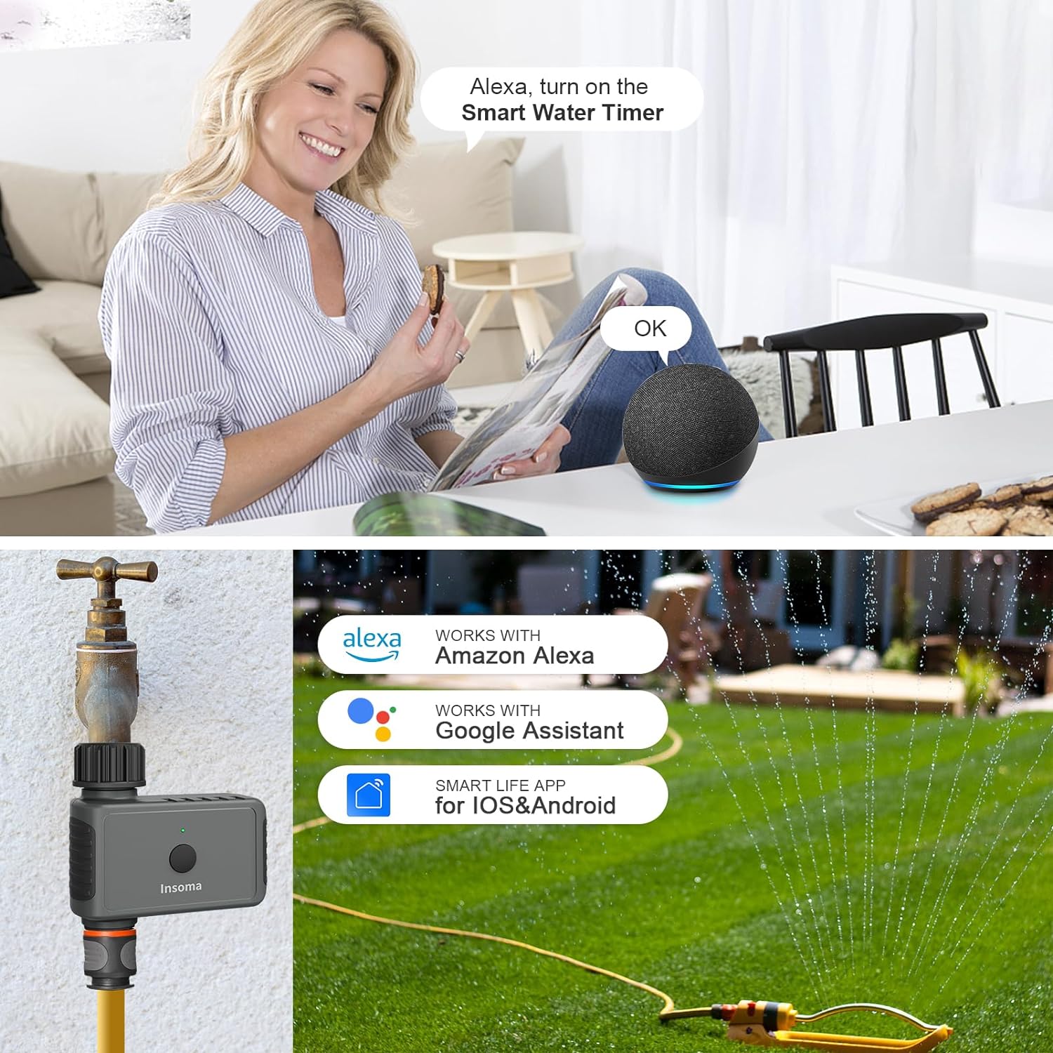 Insoma Wifi Automatic Sprinkle - Smart Garden Iot 评论和价格