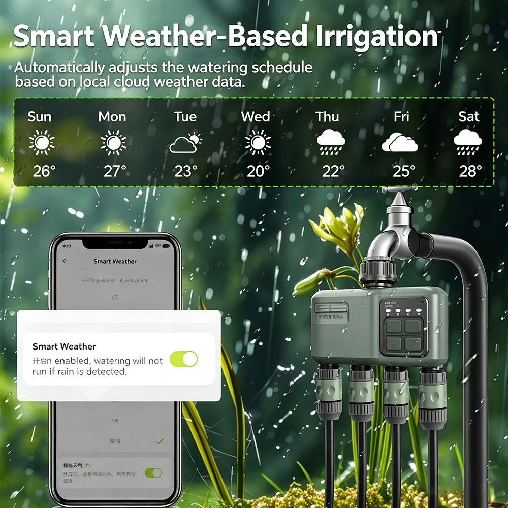 WiFi RF433 Smart Garden Sprink - Smart Garden Tools 评论和价格