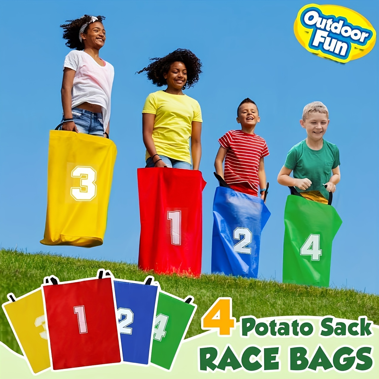 4pcs Canvas Potato Sack Game B - Smart Urban Garden 评论和价格