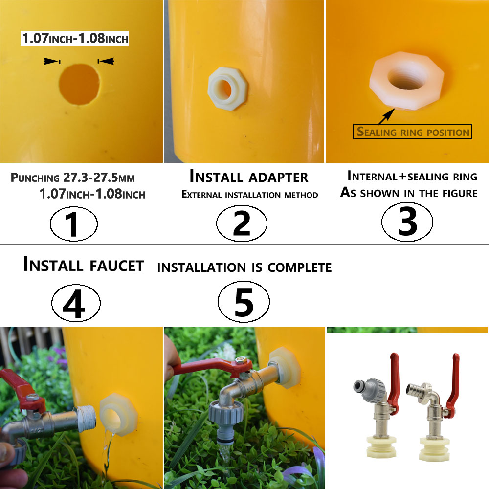 IBC Tank Tap Adapter Nipple S6 - Smart Garden Tap 评论和价格