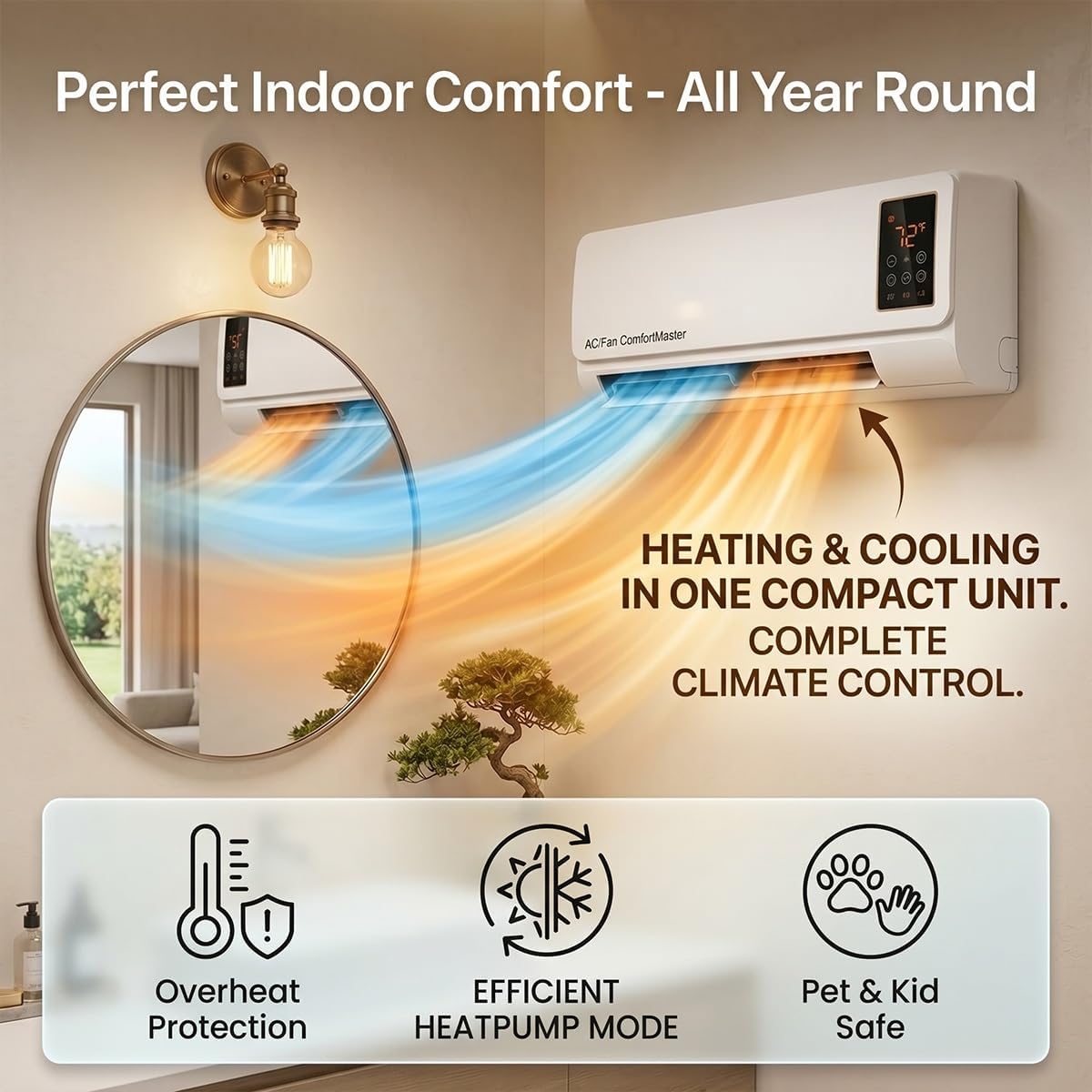 1800W Wall Mounted Air Conditi - Smart Garden Rooms 评论和价格
